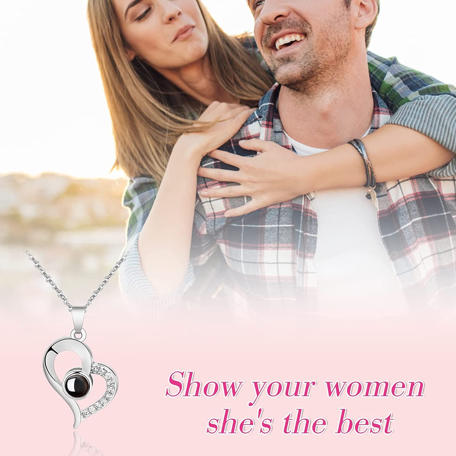 Preserved Red Rose* I Love You Necklace