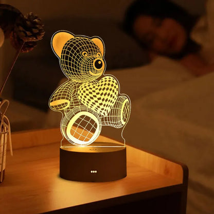 Romantic Love 3D Acrylic Led Lamp